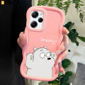 AMORVOR for Xiaomi Poco X5 Pro 5G Back Cover Cute White Bear Pattern Luxury Phone Case Macaron Wave Soft Silicone Mobile Cover. 