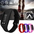 Sport Running Silicone Pedometer Calorie Step Counter Digital Watch Bracelet. 
