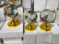 Gold Stand Crystal Rotating Earth & Oceans Paper Weight Globe -Perfect for home and Office Decoration. 