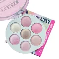 ELMAY 7 Color Professional Shiny Highlighter Makeup Palette. 