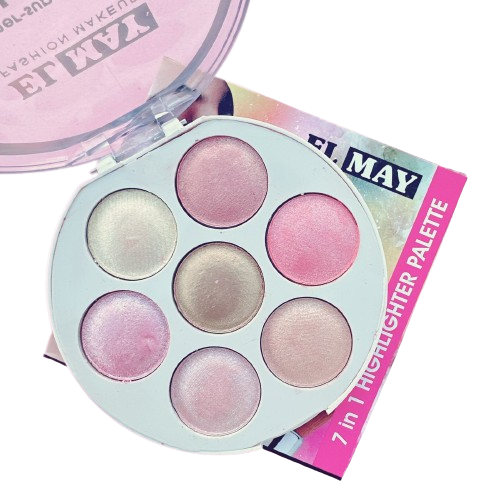ELMAY 7 Color Professional Shiny Highlighter Makeup Palette