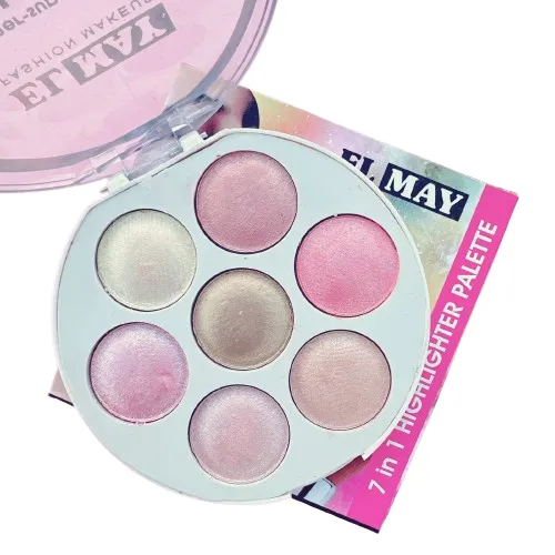 ELMAY 7 Color Professional Shiny Highlighter Makeup Palette