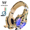 Kotion Each G9000 / G9600 Stereo Gaming Headset for PS4, PC, Xbox One Controller, Noise Cancelling Over Ear Headphones with Mic, LED Light, Bass Surround, Soft Memory Earmuffs for Laptop - Blue. 