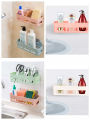 Punch-free Bathroom Shelf Plastic Bathroom Vanity Holder Shelf Storage Organizer. 