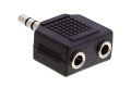 Headphone Jack Splitter 3.5mm 1/8  Stereo Mini Plug (Not for Microphone). 