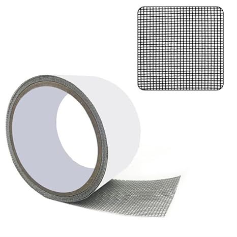 5x200cm Strong Adhesive Screen Repair Tape,Window Screen Repair Kit,Screen Door Repair Kit,Screen Tape Mesh Repair,Anti Insect Screen Repair Tape for Window Screen and Screen Door Tears Holes