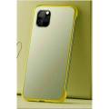 Apple iphone 11 Pro MAX Frameless Case PC Case Hard Transparent Matte Back Cover For Apple iphone 11 Pro MAX Phone Case - Yellow. 