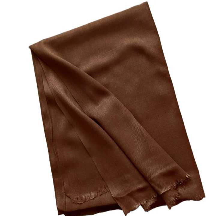 Plain Fine Pashmina Shawl -  Chocolate Brown