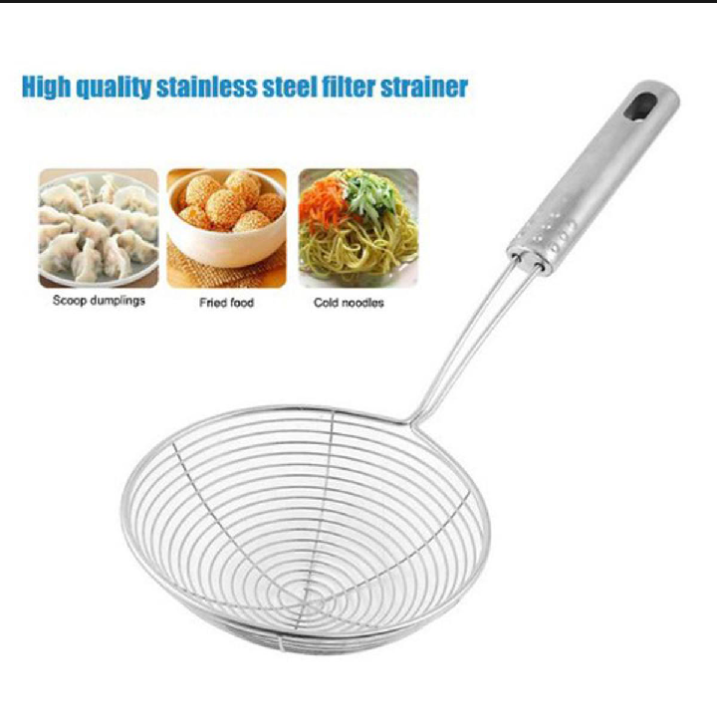 Stainless Steel Food Frying Oil Filter Pot Fry Strainer Deep Fryer