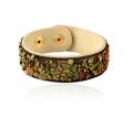 Hot Fashion Stone Bracelet For Women Wrap Cuff Slake Leather Bracelets With Crystal Rhinestone Nature Jewelry. 