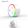 Smart Socket Scene Lights Timing Remote Control Wifi Smart Plug Power Sockets With Colorful Lights. 