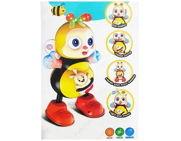 Dancing and Swing Happy Bee LED Light Musical Sound Battery Operated Toy for Kids 3 Years Plus Daraz.pk