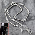 29" Heavy Metal Barbed Wire Wallet Chain Punk Pants Chain Hip Hop Jewelry Maoxiu. 