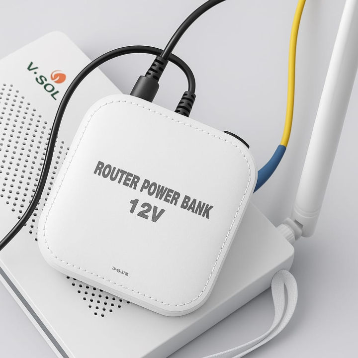 Router Power Lead WiFi Router UPS Power Bank 12Volts 4 to 5 Hours Backup 12v Router with ...