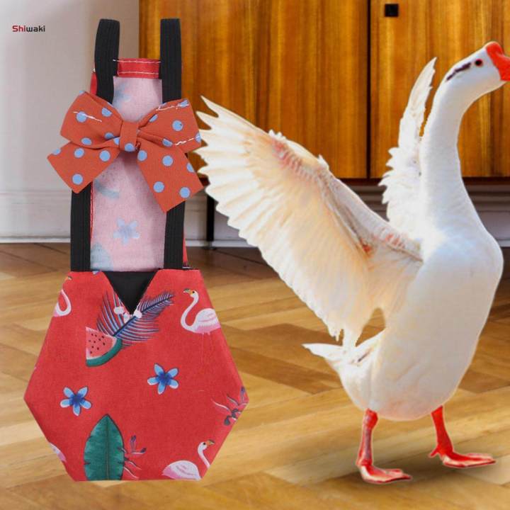 Chicken Duck Diaper Wear Costume Poultry Nappy for Duckling Hens Red