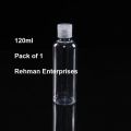 Pack of 1 Empty Plastic Push Bottle 120ml for Oil Hair Oil & Lotion Bottles. 