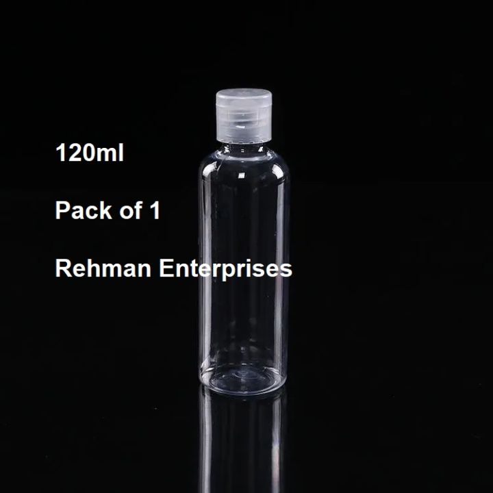 Pack of 1 Empty Plastic Push Bottle 120ml for Oil Hair Oil & Lotion Bottles