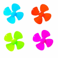 Plastic Fan for DC Motor (4Pcs Set) / DC Motor Fan DIY / DIY 4 blade plastic fan / Propeller fan for DC Motor / Fan for student project. 