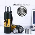 Imported 600ml / 800ml / 1000ml Russian Army Style Double Walled Stainless Steel Vacuum Insulated Water Bottles Outdoor Portable Water Bottle Portable Large Capacity Insulated Cup Military Vacuum Flask. 