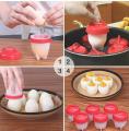 Silicone Egg Cooker, Hard Boiled Egg Maker 6 Pieces Silicone Egg Poachers, Boiled Egg Cooker without Shell, BPA Free Non-Stick Egg Poacher, Fast Poaching Egg Cooker  Steamer for Hard Boiled Eggs. 