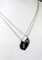 Couple Heart pendent love you kiss pendent chain for boys and girls, men high quality silver. 