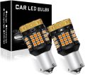 2Pcs BAU15S PY21W Canbus Error Free LED Light Bulbs Amber Yellow 3030 3700LM Ultra-Bright 1156 7507 Anti - Hyper Flash Bulbs for Car Front/Rear Turn Signal Light Replacement. 