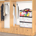 Transparent Clothes Storage Bag Organizer with Reinforced Easy Carry Handle Folding Storage Bag For Wardrobe, Comforter, Blanket, Bedding. 