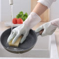【HOT】 Candy Online Gradient Waterproof Rubber Latex Glove Dish Washing Cleaning Household Kitchen Gloves. 