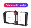 Mt-33 Tripod Vllogging hand handle Kit with adjustable mobile phone holder and stand for flash light, ring light, microphone and camera, DSLR support all smart phones. 