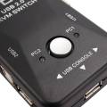 BRADOO Usb Kvm Switch Switcher 2 Port Vga Svga Switch Box Usb 2.0 Mouse Keyboard 1920X1440 Switch Box. 