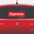 1 PCS SUPREME STICKER FOR CARS(FAMOUS)UNIVERSAL. 
