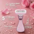 WBM Portable Women Body Razor | 5 Blades Razor for Women (Any Random Color) | Flexible Upto 45 Degree. 