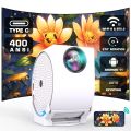 P4 TYPE C 400ANSI Mini Projector WIFI6 BT5.2 Native 720P support 4K Portable Movie Video Projector w/ 270° Rotatable Auto Keystone. 