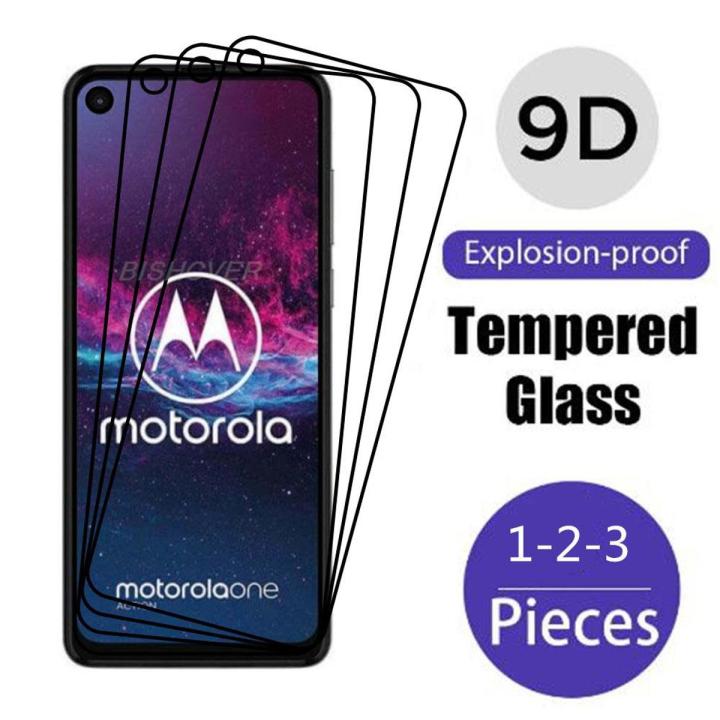 （ONMotoOneAction）For Motorola One Action Glass Tempered Glass for Motorola One Action Screen Protector Protective Glass for Moto One Action