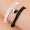 2Pcs/Set Lovers Heart Magnet Couple Bracelets- Friendship Bracelets for Girls. 
