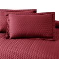 Apricot 3 PCs UltraSonic Reversible Bed Spread Leafs Quilted King Bedding Set with Pillow Covers. 