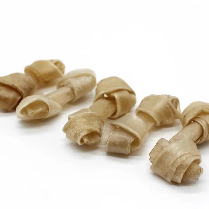 5pc Dog Treats Milk Flavor Dog Chews Tie Bone Molar Teeth Clean Stick Food Treats Pet Snacks Bite Resistant Pet Toys Dog Puppy