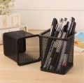 Pack of 2 - Pen Stand and Stationery Holder Metal Mesh - Black. 
