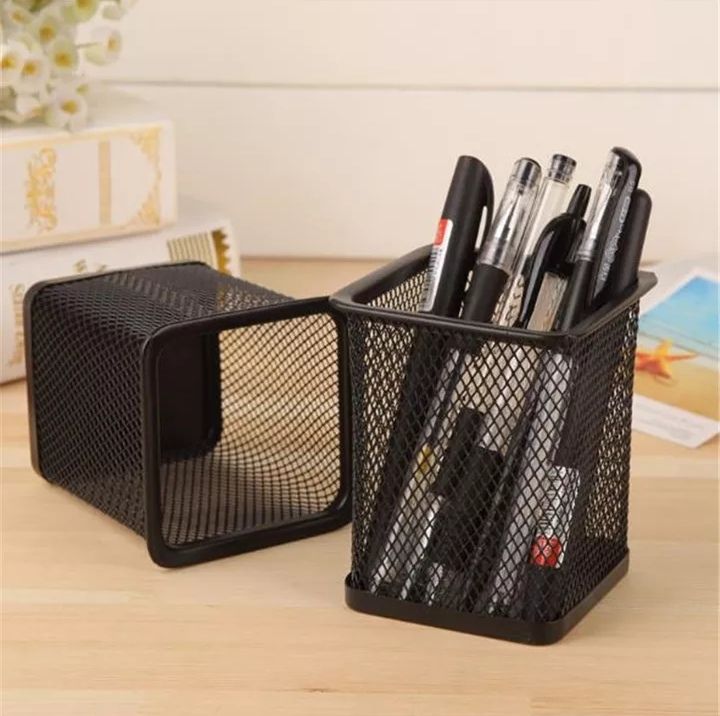 Pack%20of%202%20-%20Pen%20Stand%20and%20Stationery%20Holder%20Metal%20Mesh%20-%20Black%20-%20Image%203