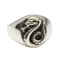 Draco Malfoy Family Emblem Snake Court Ring Pure Blood Oval Retro Smooth Snake Ring. 