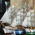 Wood Sailing Boats Ship Model Wooden Craft Sailor Handcrafted Boat Home Decoration. 