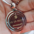 Customized Name/Logo Globe Metallic 360 Rotatable Keychain For, Car Key Ring, Business Key Ring. 