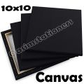 1 Piece Of 10X10 Inches Black Canvas For Painting - Canvas Board. 