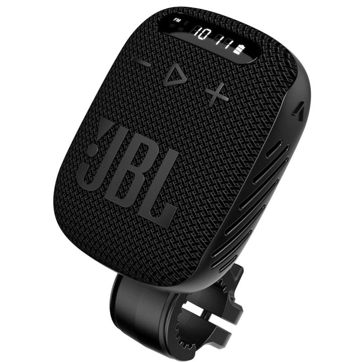 JBL Wind 3 FM Bluetooth Handlebar Speaker, Black