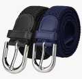 Pack of 2 | Braided elastic woven leather stretchable Belt for Men & Women | Imported.. 