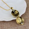 Movie Vampire Diaries Elena Gilbert Charm Necklace Retro Blue Stone Katherine Klaus Pendant Necklace Women. 