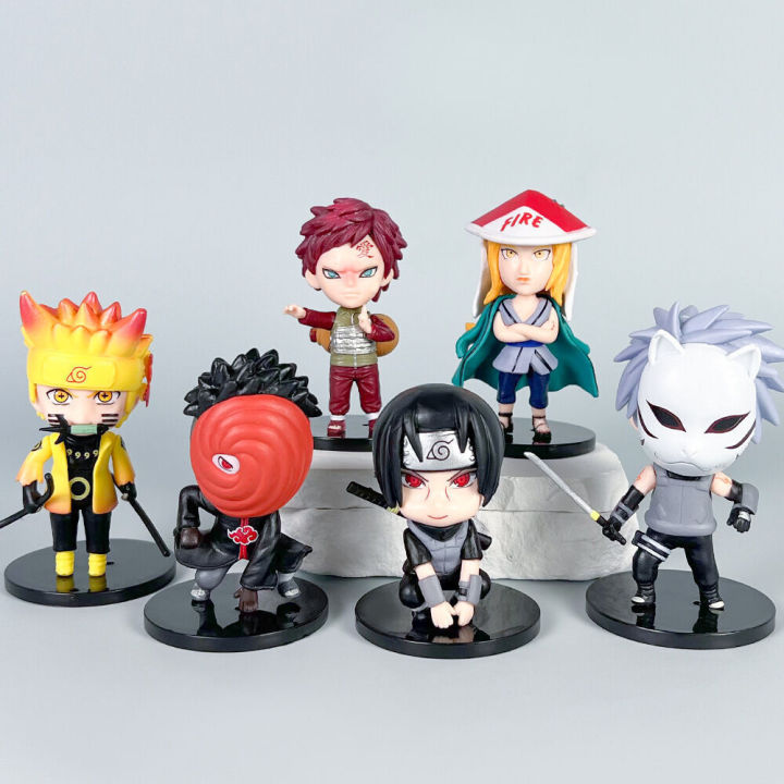 Handheld Anime Q Edition Uchiha Itachi Naruto I Love Luo Blind Box Trendy Play Doll Model Decoration Batch