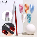 monja Nail Art Wood Angle Top Gradient Gradual Color Blooming Image Design Drawing Painting Brush Pen Manicure Tools. 