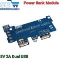 1A/2A 5V Single/Dual USB Power Bank Module 18650 Battery Charging Control Circuit. 