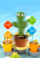 Dancing Cactus Toy with Recording - Rechargable /Cell Operated Plush Funny Electronic Shaking Cactus Singing Dancing Cactus by Bunyad Twisting Cactus Cute Plush Toy Education Toy Plush Toy with Songs for Children Playing Birthday Gift Kids Toys​. 